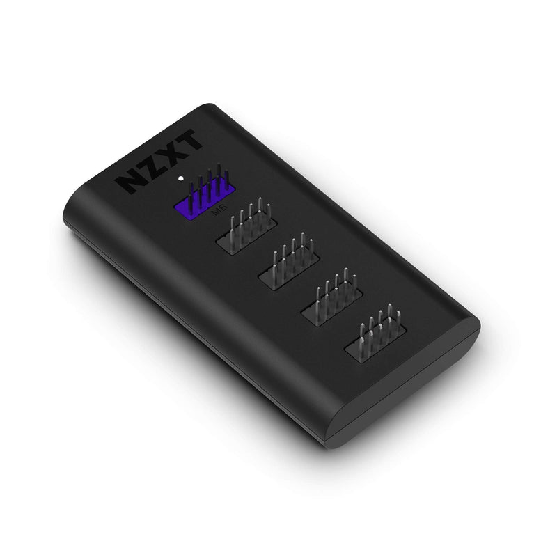NZXT Internal USB Hub 3 - AC-IUSBH-M3 - 4 Internal USB 2.0 Ports - 3M Dual Lock Tapes - Magnetic Body - Plug and Play