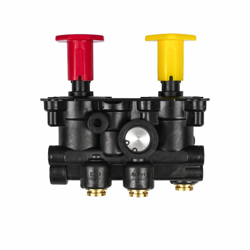 MV-3 Dash Control Brake Valve 800257 Trailer Parking Brake Valve w/3/8in. quick connect 0.28" Mount Hole for Peterbilt Kenworth Volvo and Western Star International Semi Truck Accessories MV-3 Brake Valve