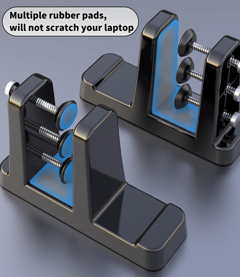 Ergonomic Vertical Laptop Stand – Space-Saving Cooling Laptop Stand for Desk Organization, Portable Stand, Compatible with MacBook Air Pro, Dell, HP, Lenovo, Tablets That Can Open 180°
