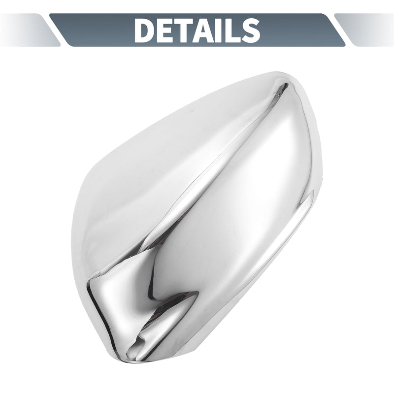X AUTOHAUX Pair Car Rear View Driver Passenger Side Mirror Cover Cap Overlay Chrome Plated for Peugeot 301 2013-2018 Mirror Guard Covers Exterior Decoration Trim