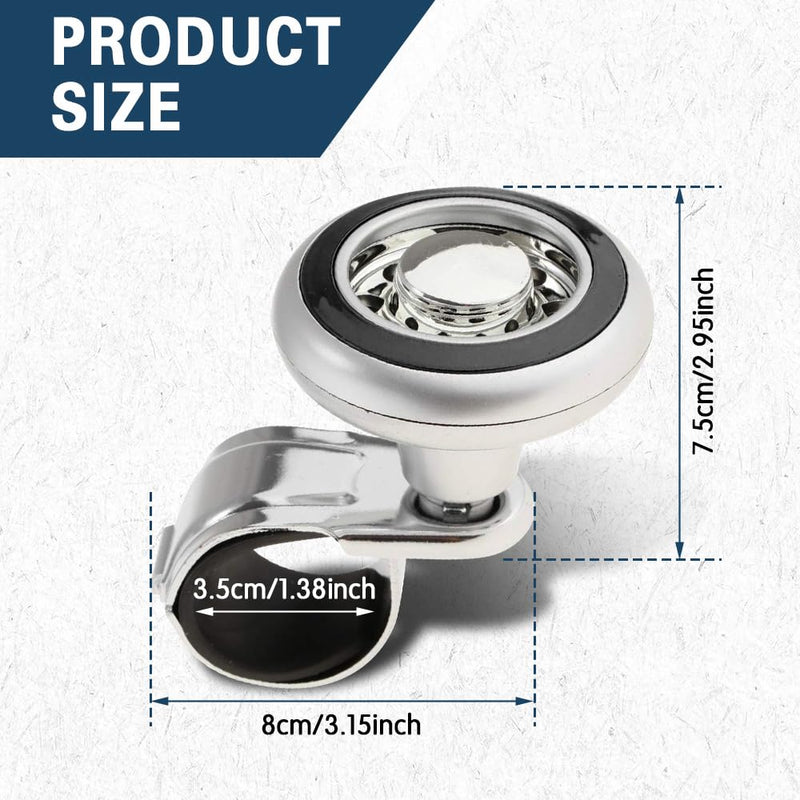 Steering Wheel Knob Spinner, Car Steering Wheel Spinner Accessory Knob, Car Accessories Vehicle Steering Wheel Spinners Ball Durable Suicide Knob Universal Fit for All Cars, Trucks, Semis Black