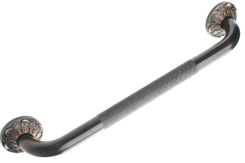 12" Bathroom Anti-Slip Grab bar, Bathtub Textured Shower Bar, Home Saftey Armrest, Toilet Hand Rail, Oil Rubber Bronze Finish 12 Inch BL