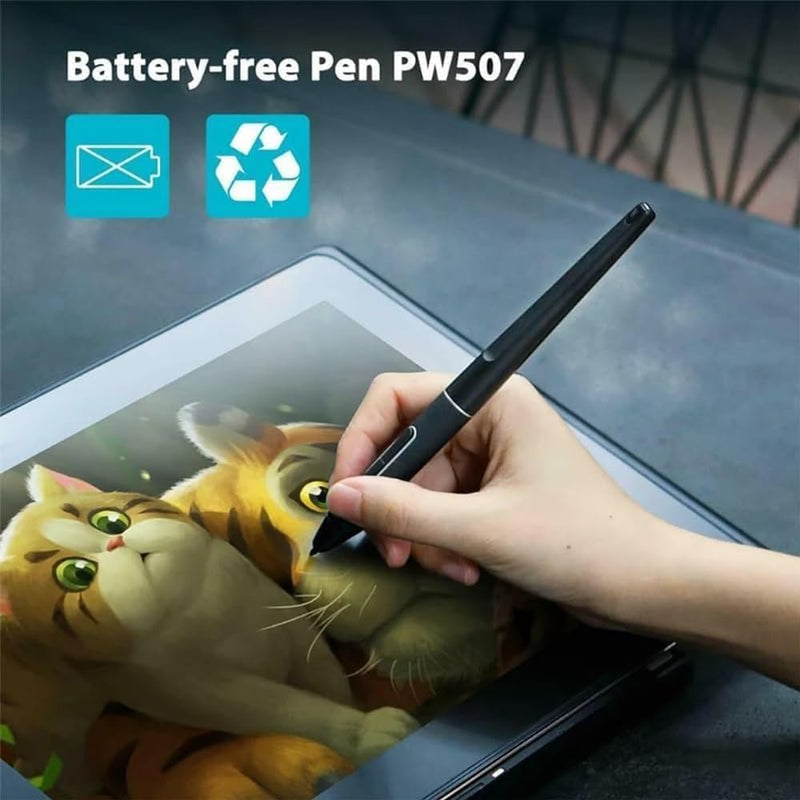 PW507 Battery-Free Pen Compatible with Kamvas Pro 12, Kamvas Pro 13, Kamvas Pro 16, Kamvas 16 and Kamvas 20 Graphics Drawing Monitor | Replacement Digital Pen Compatible with Huion Kamvas Pro 12, Pro 13, Pro 16, Kamvas 16, Kamvas 20 Graphic Drawing Mon...