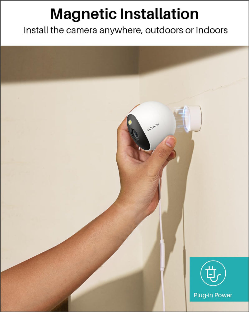 WUUK Magnetic Security Camera and Pan Tilt Camera Bundle