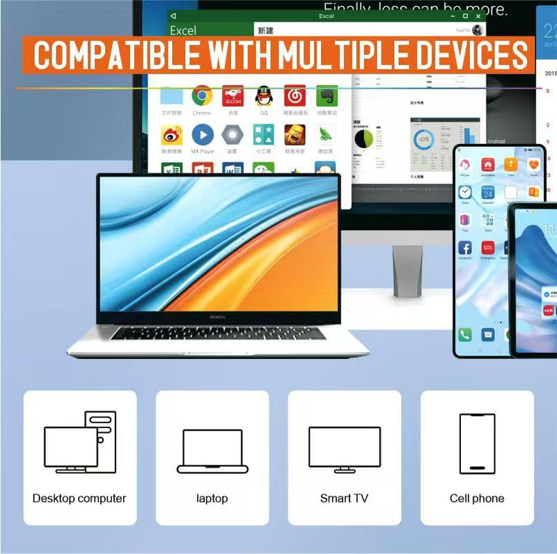 Computer Speakers, 7-Color RGB Lights, Headphone Jack, Enhanced Bass & Volume Control, USB Powered Gaming Speakers for Laptop, Monitor, PC, Tablet and Phone