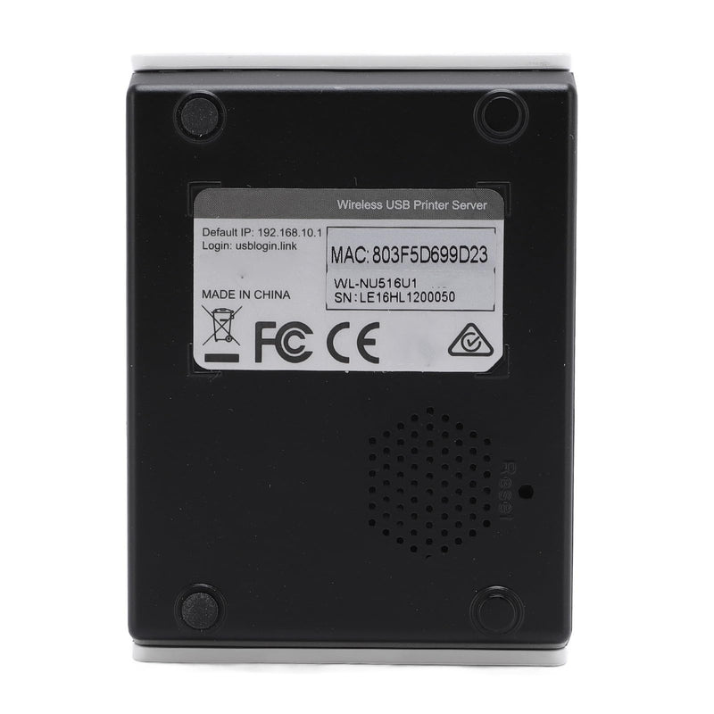 Wireless Print Server with 4 USB Sharing, Multi Mode (Wired / 2.4G WiFi/Standalone), Easy Setup, 100Mbps LAN, Plug and Play for & (White) white