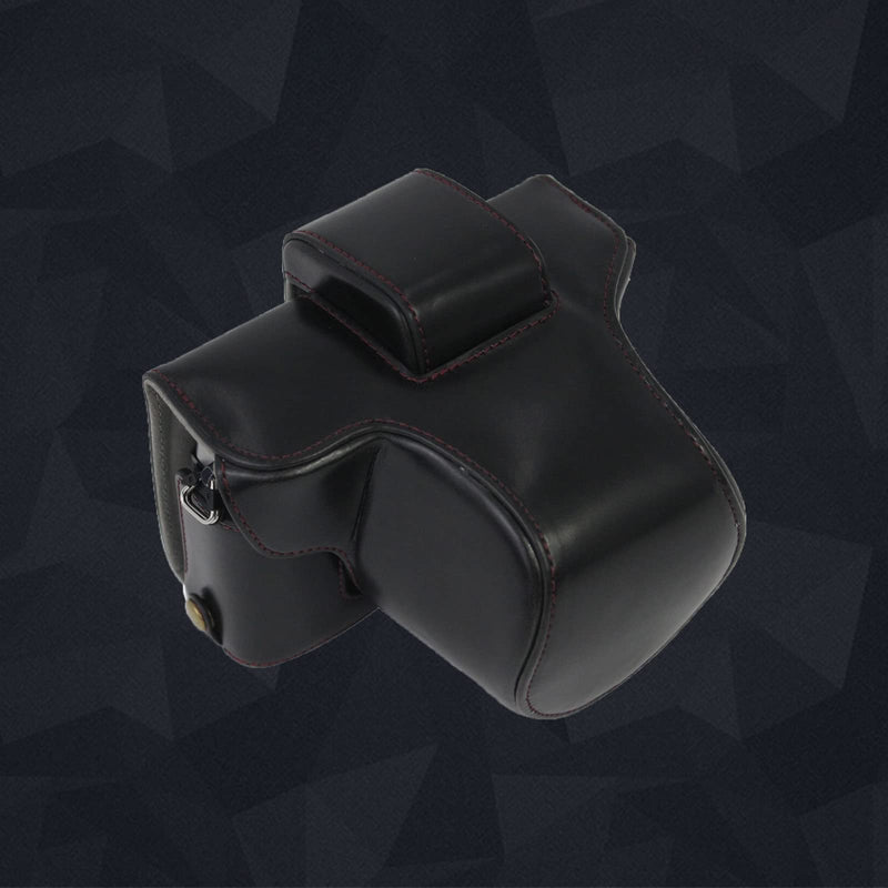 Rieibi Z fc Zfc Camera Case, PU Leather Case with Strap for Nikon Z fc Zfc 28mm f/2.8 SE, 16-50mm f/3.5-6.3 Lens Black