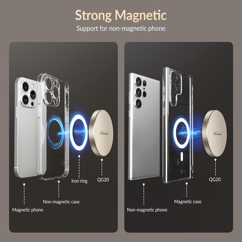 GiGimundo GQ20 Ultra-Slim Magnetic Portable SSD 512GB - Max 20Gbps High-Speed, Compact Stylish USB-C External Drive for Windows, Mac, Android – Round Design, Fast File Transfer Rose Gold