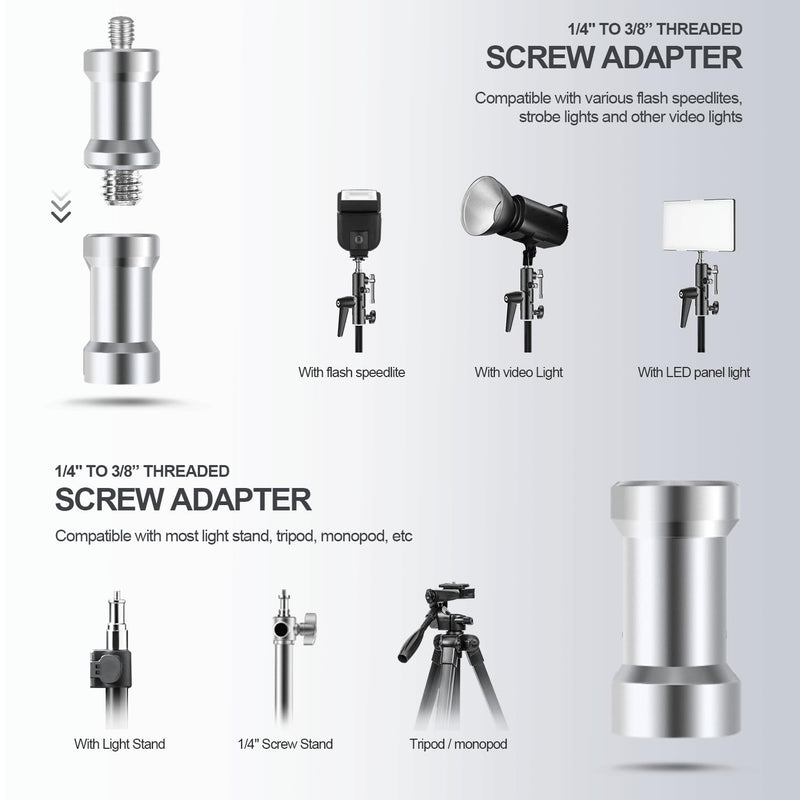 WELLMAKING Flash Speedlite Bracket for Camera - Swivel Design with Umbrella/Reflector Mount, Compatible with Canon, Nikon, Pentax, Olympus, Nissin, Metz and More