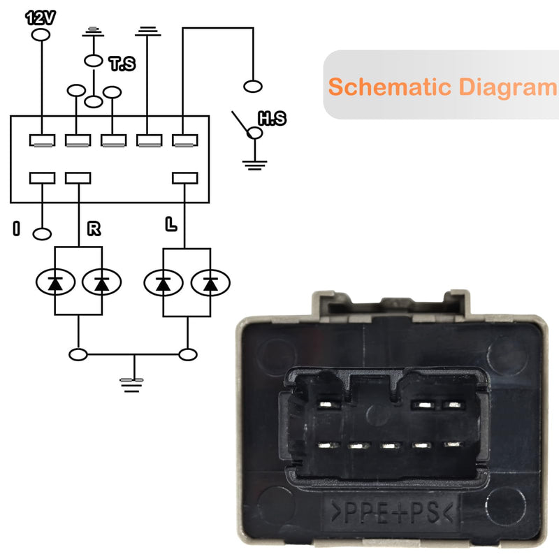 1Pcs LM449 81980-50030 066500-4650 8 Pin LED Flasher Relay - Electronic LED Turn Signal Relay - Compatible with Lexus, Scion, Toyota - Fix Rapid Flashing, LED Turn Signal Issues 1