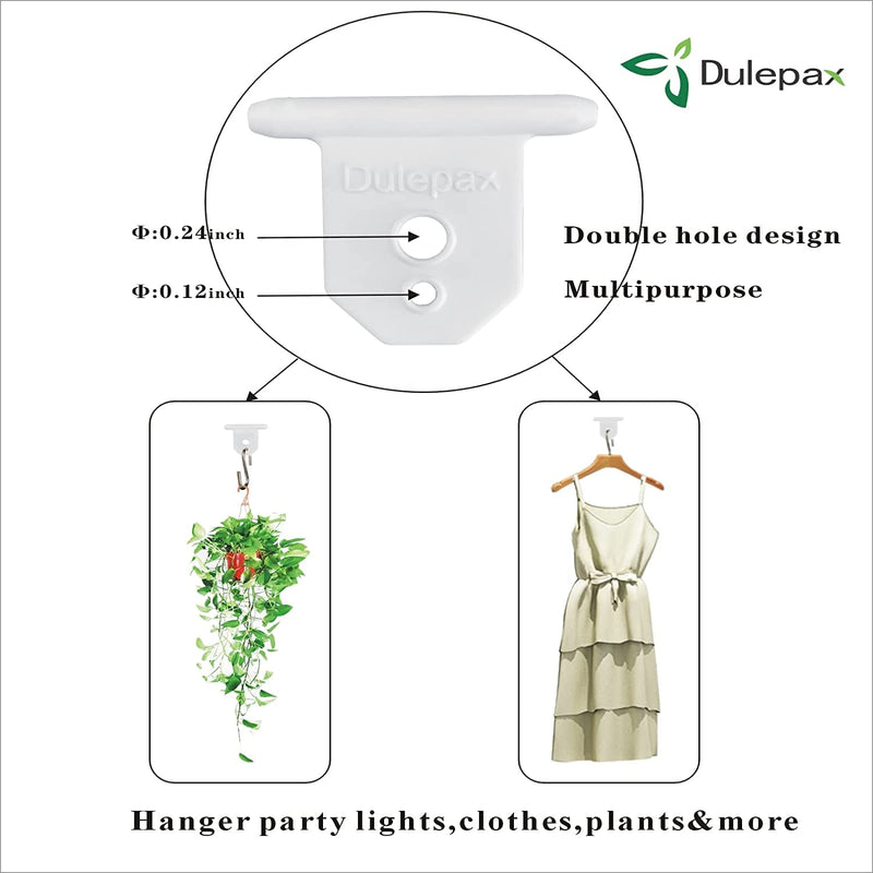 Dulepax RV Awning Hooks, RV Awning Light Clips for Christmas Camping Awning Lights Decor, Hang Clothes,Hang Plants and More.Easily Slide Into Awning Roller Bar Channel (12 PCS) 12pcs hooks