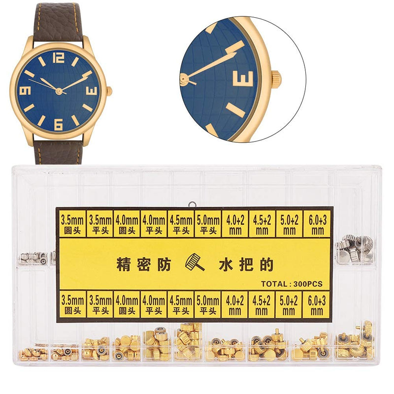 Round Head and Flat Head Watch Crown, Watch Repair Tool, Spare Parts from Stainless Steel 3.5/4.0/4.5/5.0 mm for all types of watches
