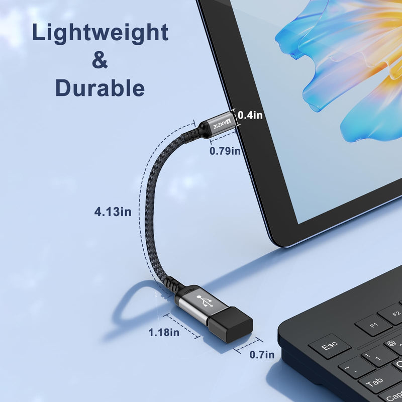 2-Pack USB 3.0 to USB C Male Adapter, Type-C Male to USB Female, USB C Male to USB A Female Compatible with iPhone 15 Pro/Max, MacBook Pro Air 2024, iPad Pro, Google Pixel, Samsung Galaxy