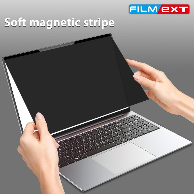 FILMEXT Magnetic Laptop privacy screen 14 inch for 16:9 Widedisplay, Removable Laptop Privacy Screen Shield Anti Glare Blue Light Filter for HP/Dell/Acer/Lenovo/Asus Black Privacy 14 inch 16:9