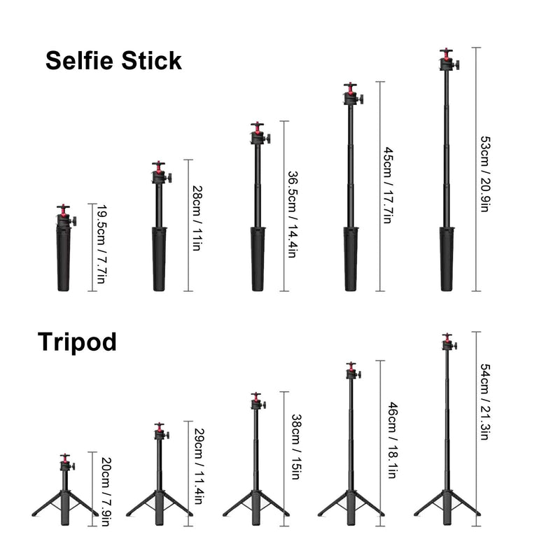 Generic Compact Tripod with Cold Shoe and Ball Head | Selfie Stick Stand for Live Streaming Photography