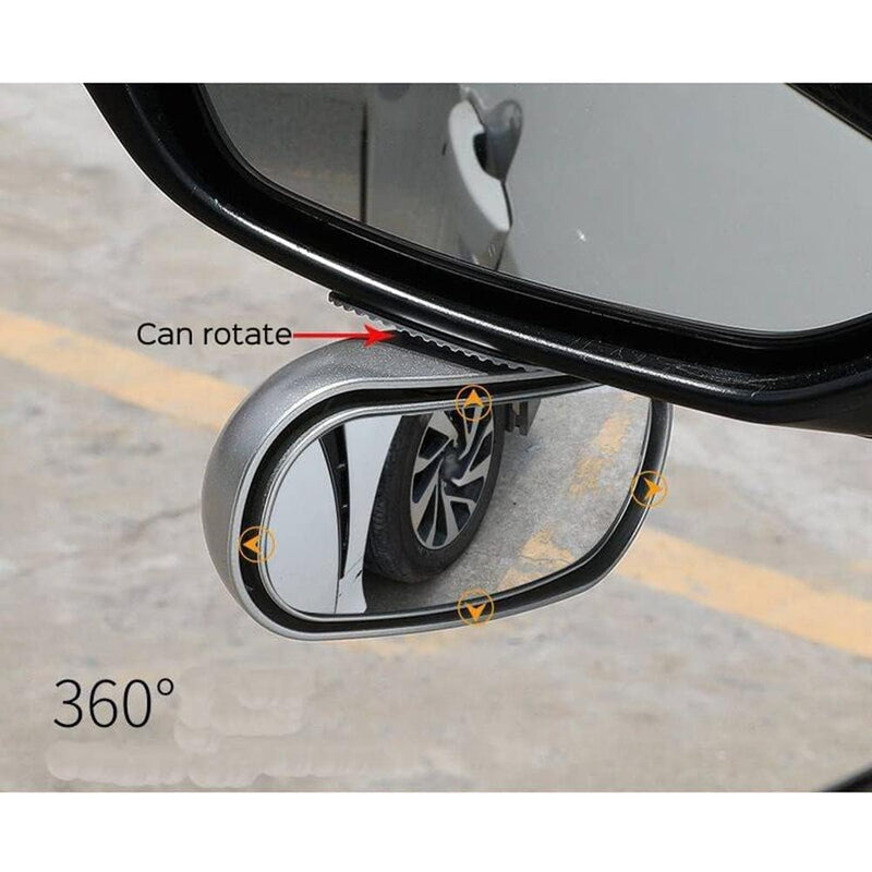 Blind Spot Car Mirror Rectangular, Blind Spot Car Rearview Stick on Mirror, Adjustable Blindspot Convex Wide Angle Side Rearview Mirror for Cars Trucks SUV Black 1 Piece