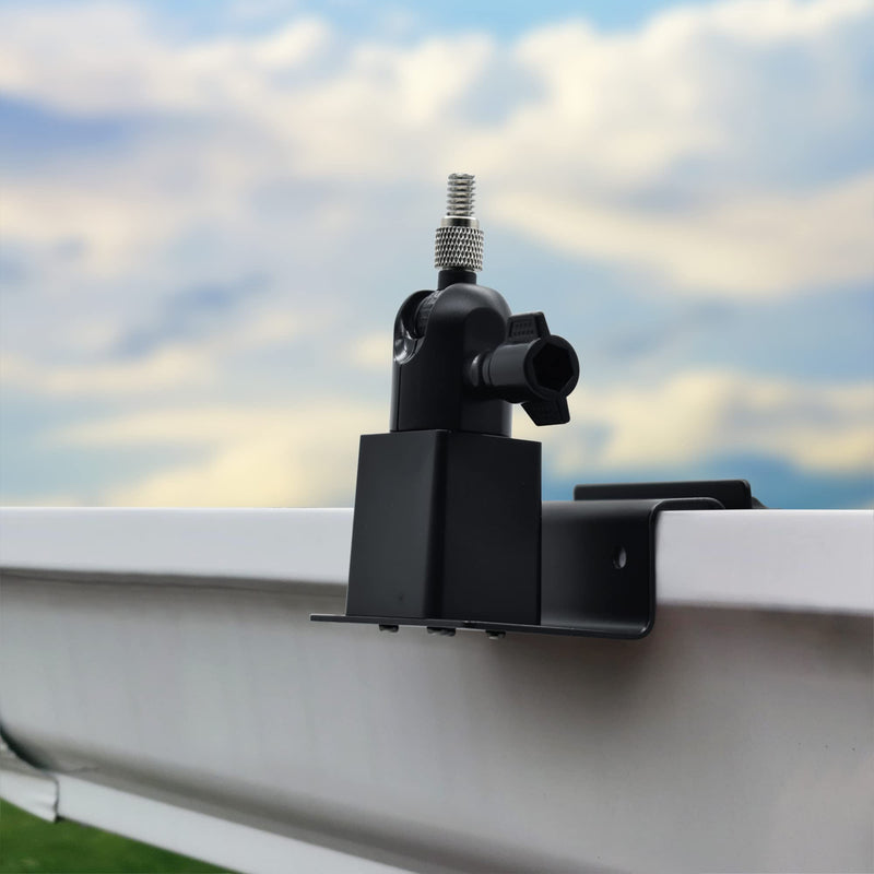 Holicfun Universal Solar Panel Gutter Mount for Ring, Arlo, Eufy, Wyze, Reolink Solar Panels and More (White) White