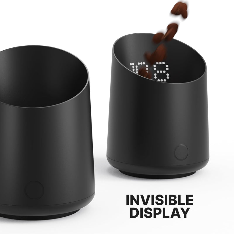 Subminimal Subscale Digital Dosing Cup with LED Display – Sleek & Precise Coffee Bean Weight Scale - Dosing & Brewing Coffee Accessories, Perfectly Measures Coffee Grounds for Coffee Espresso - Black
