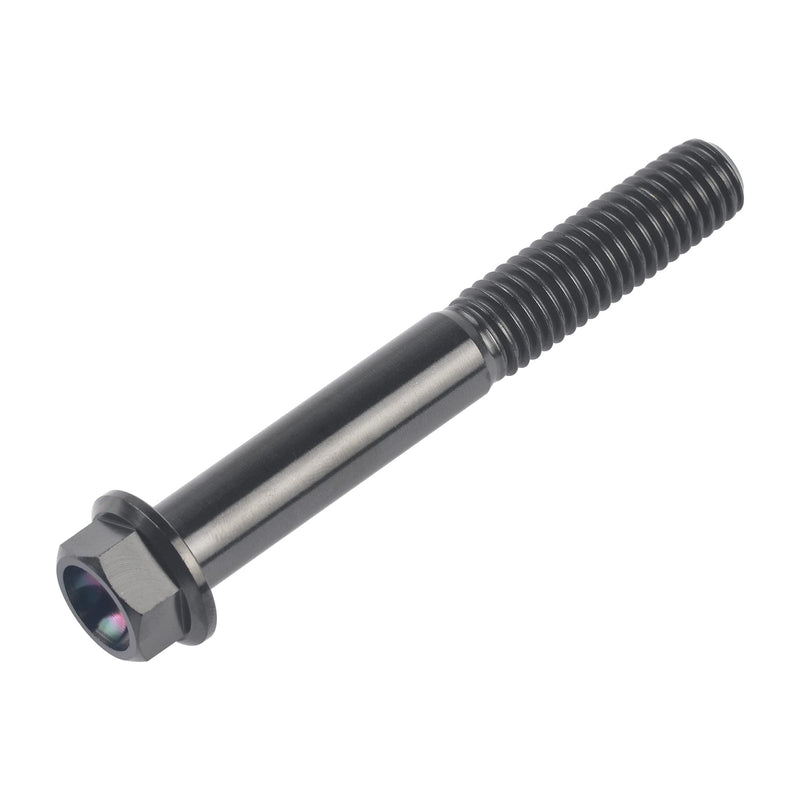 Titanium Hex Small Flange Head Bolt M8 15 20 25 30 35 40 45 50 55 60 65mm x1.25mm for Motorcycle Car Modification Pack of 4 (M8x60mm, Black) M8x60mm