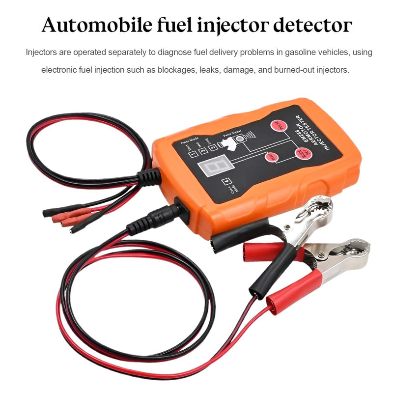 Car Fuel Injector Tester Cleaner Tool Kit, 12V Vehicle DIY Cleaning Testing Tool with 6 Cleaning Adapters & 8 Pulse Modes, Automotive Accessories, Universal for SUV Sedan Truck