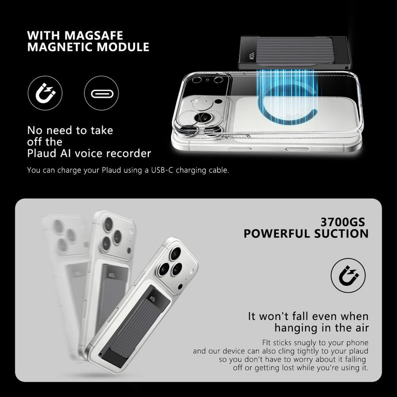 Magnetic Dock for Plaud Note Pro AI & Plaud Note Recorder, Fast Charger, Magnetic Accessories, Plaid Portable Magnetic Charger