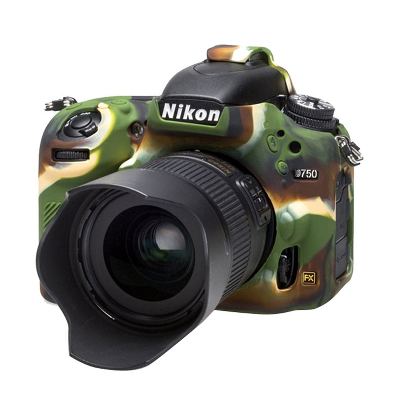 easyCover Silicone Protection Cover for Nikon D750 Camera, Camouflage