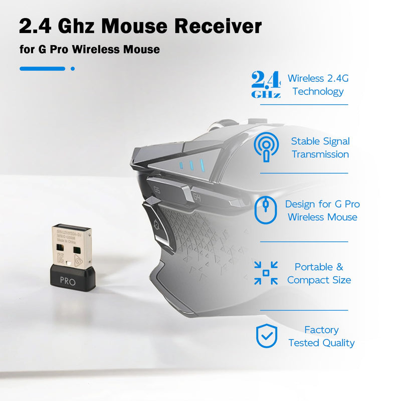 VBestLife G Pro USB Mouse Receiver, 2.4G USB Dongle Receiver Adapter for G Pro Mouse