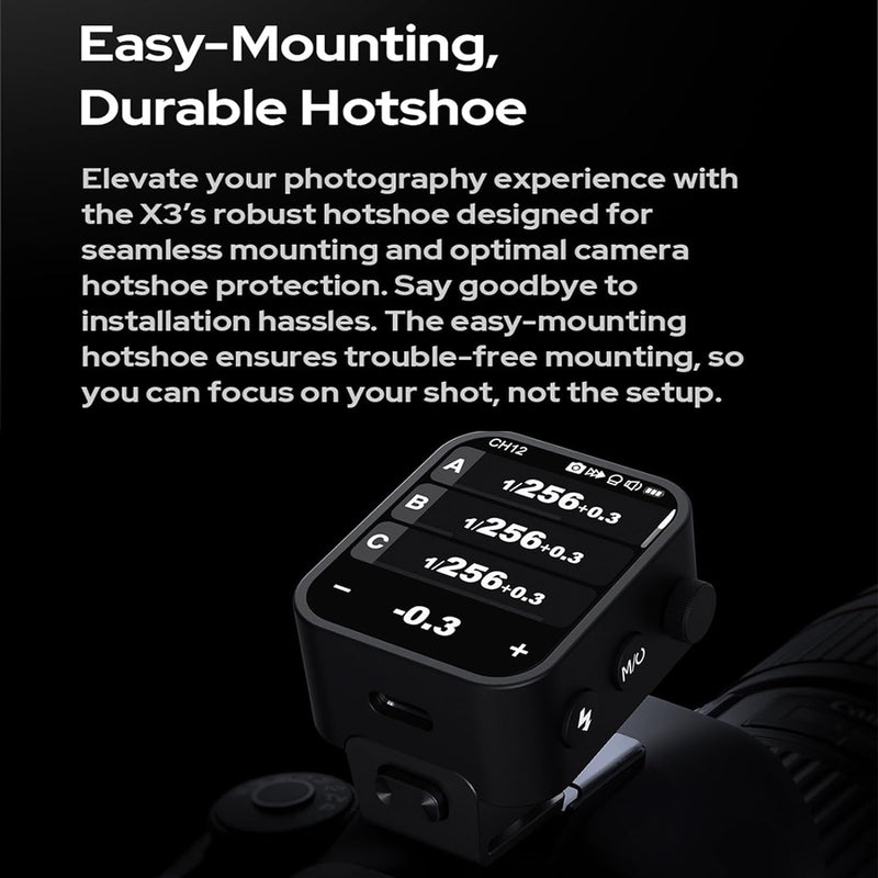 Godox X3 X3C TTL Wireless Flash Trigger for Canon Camera, Built-in Battery OLED Touchscreen, Built-in Lithium Battery