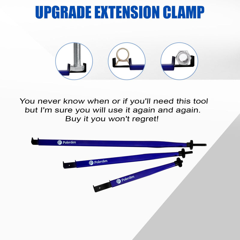 P Polerden 2026 Upgrade Extension Clamps Tool, Hold Nuts, Bolts & Hose Clamps-Your Third Hand in the Tight Space Extension Clamp Tight Tool, Versatile Vise Grip for Small Spaces 3 Year Warranty Blue