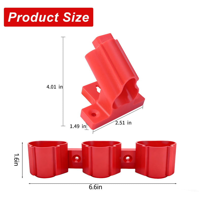 Battery Holder and Tool Holders Compatible Milwaukee M12 12V Wall Mount Plastic Hanger Battery Drill Tool Storage for Shelf Work Van Toolbox with 22 Screws