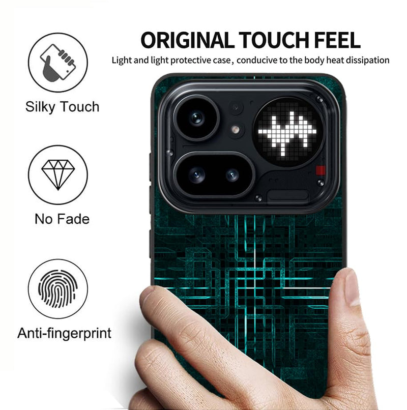 Flexible TPU Case for Nothing Phone (4a) Pro, Slim Fit Lightweight [Technology Line Pattern Art Painting] for Men | Soft Rubber NothingPhone 4a Pro Cover 6.83" Case Shockproof Drop Protective Technology Lines