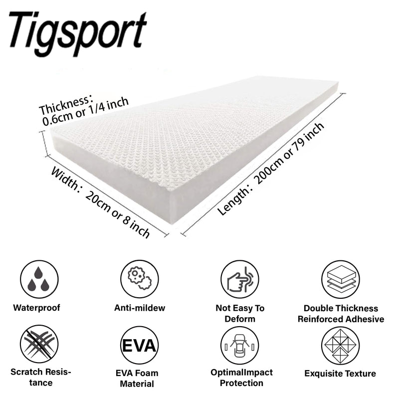 2 Roll Garage Wall Protector, White Garage Car Door Protector Bumper Guard for Anti-Collision Waterproof Inflaming Ultra Self Adhesive EVA Foam for Warehouse (2 ROLL: 79" x 8" x 1/4")