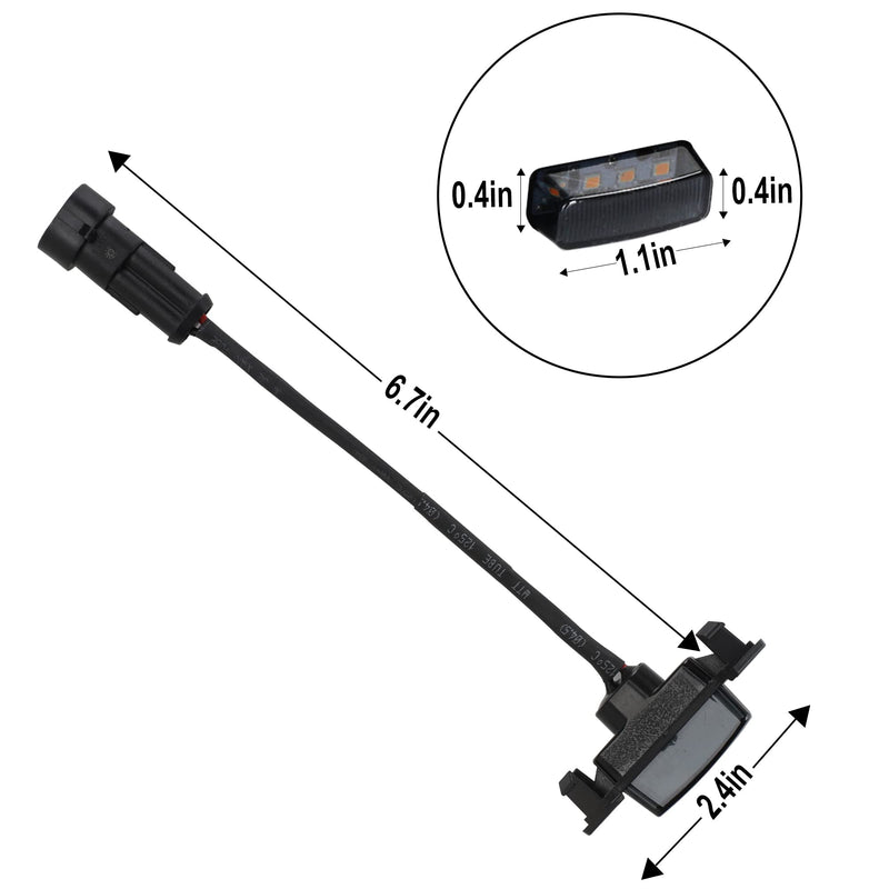  [AUSTRALIA] - Seven Sparta 4 PCS Grill Led Lights with Fuse Adaptor Compatible with 2016-2023 Toyota Tacoma TRD PRO OEM Front Grille, Not Compatible with Tacoma Off Road & Sport (Amber Light with Black Shell) Amber Light with Black Shell