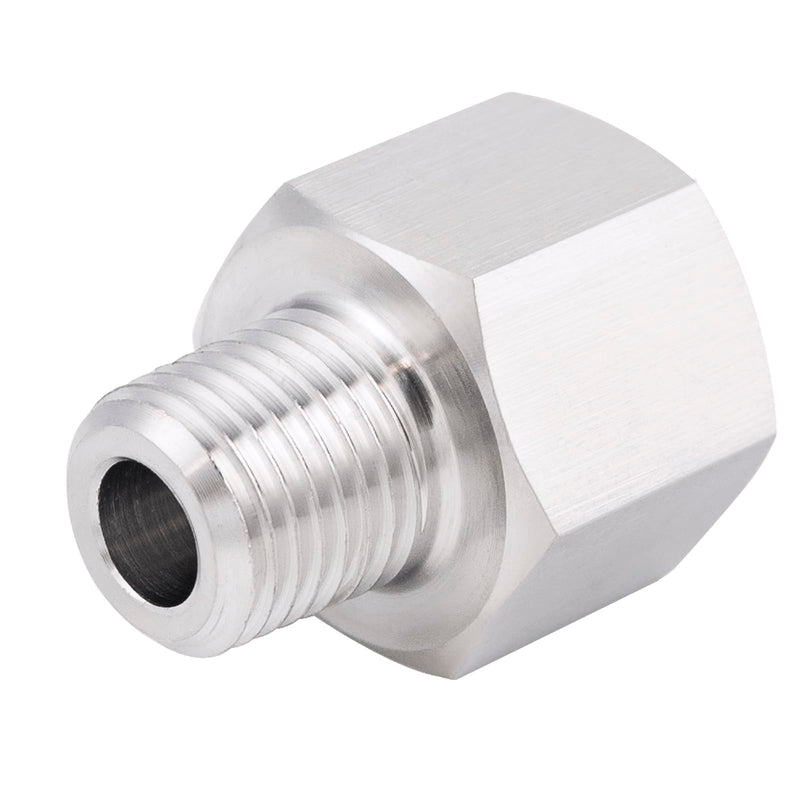 Stainless Steel 304 M22*1.5 Female Thread x 1/2" NPT Male Adapter Metric Convert NPT Pipe Fiiting for Pressure Gage 1pc M22*1.5 Female x 1/2" Male NPT