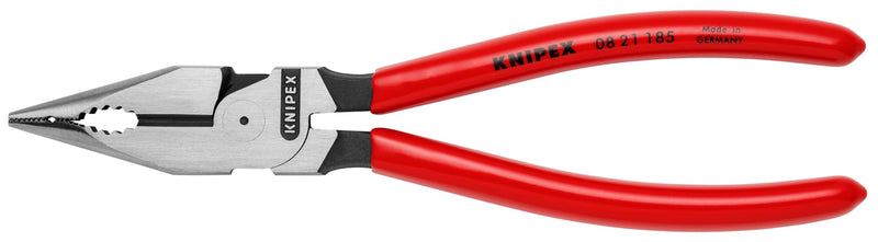 KNIPEX Tools 08 21 185 Needle-Nose Combination Pliers, 7-1/4" | bike-hand-tools Plastic Dipped Handles