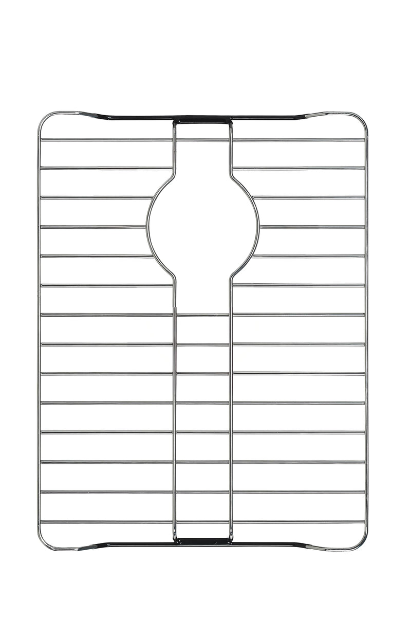 SunnyPoint 304 Stainless Steel Sink Protector Rack With Rear Drain Hole – Rust-Resistant Grid for Kitchen Sink Bottom, Scratch Prevention - Rear Drain Hole Required (16" X 13") 16" X 13"