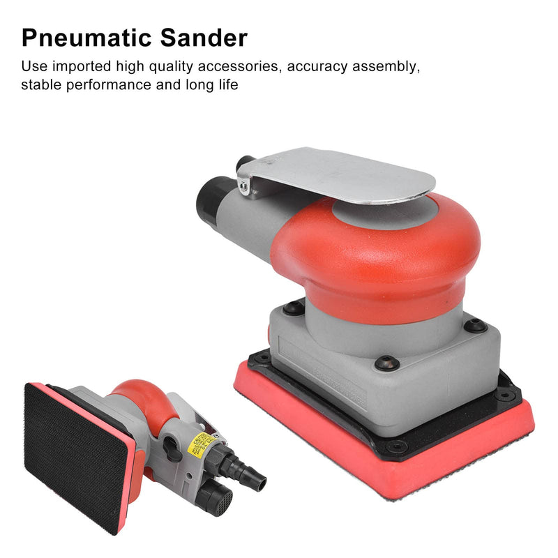 WALFRONT Pneumatic Sander Sander 10000 RPM Air Orbit Finishing Sanding Tool for Wood Sanding Car Waxing Metal 0.6-0.8Mpa