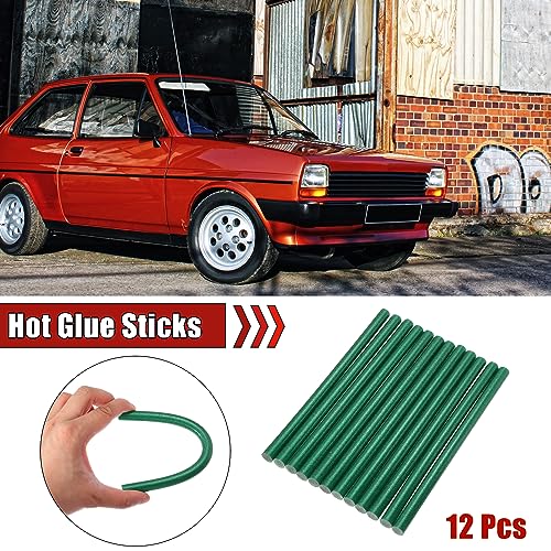 X AUTOHAUX 12pcs 11 x 200mm EVA Bling Paintless Dent Repair Hot Melt Dark Green