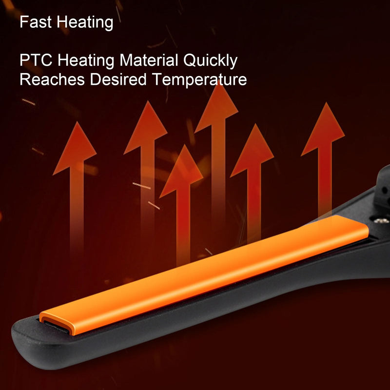 Pencil Flat Iron Cordless Small Flat Iron Hair Straightener Curler 2 in 1 with PTC Fast Heating & 2600mAh Battery (Black) Black