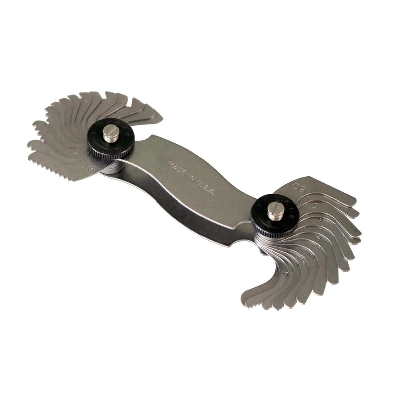 Made in USA | Unipec Screw Pitch Gauge – 28 Leaves, 4–80 TPI | English Thread Gage Tool | Precision Steel Thread Measuring Tool English 28-Leaf
