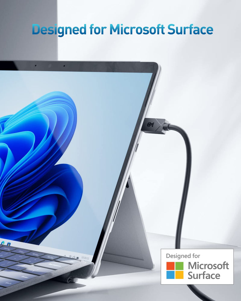 Cable Matters [Designed for Microsoft Surface] 32.4Gbps USB-C to DisplayPort 1.4 Cable 6 Feet / 1.8 Meters Supports 4K 144Hz and 8K 60Hz HDR - USB4, Thunderbolt 3 and Thunderbolt 4 Port Compatible