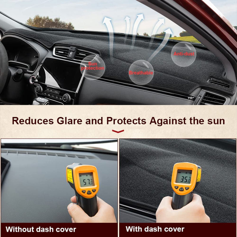 Dashboard Cover Dash Cover Mat Pad Custom Fit for Lexus ES350 2007 2008 2009 2010 2011 2012(Black) 2007-2012 ES350 Black