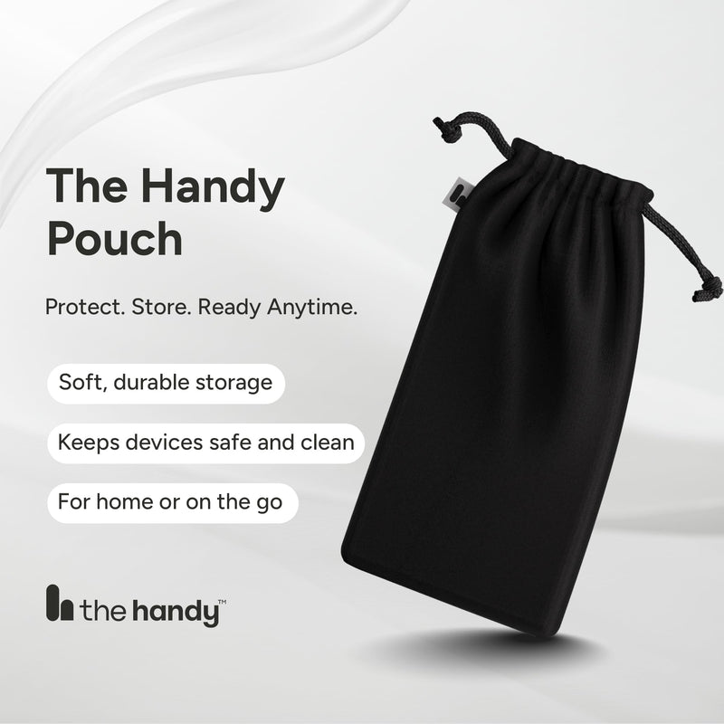 The Handy | Pouch Storage Bag Drawstring Velvet Protective Travel Case | Soft-lined interior guards against dust and scratches, discreet cinch-top closure, and a compact, easy-to-store design.