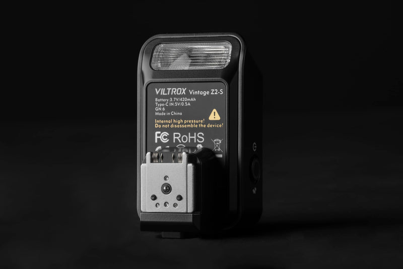 VILTROX Vintage Z2 Mini Camera Flash for Sony Cameras, TTL Camera Flash with Diffuser, 700 Full Power Flash, 6500±200K 5 Levels Flash Power, 52g Foldable Mini Flash