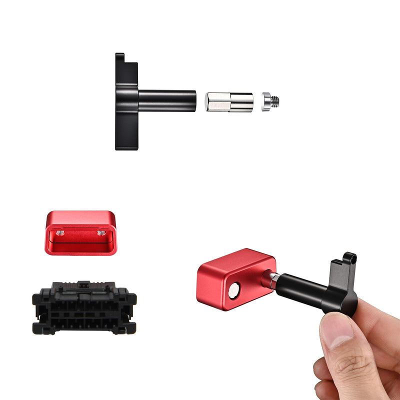 OBD2 Port Anti-Theft Lockout Tool, OBD Port Protector for Cars/SUVs/Trucks、obd2 Lock Anti Theft Protector (red)