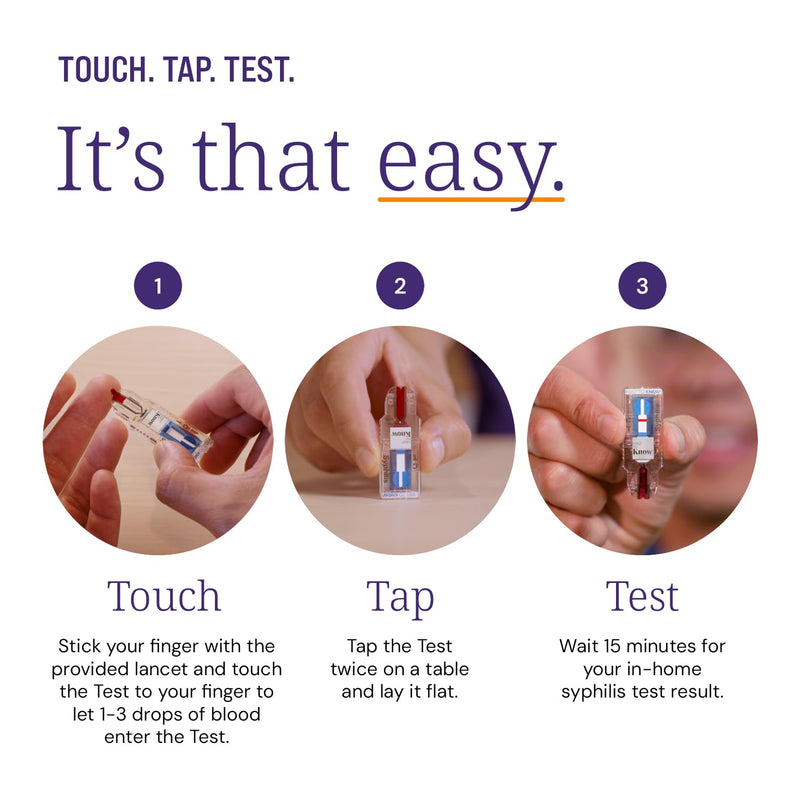 First To Know® Syphilis Test, in Home Fingerstick Blood Test with in Home Result in 15 Minutes, Discrete, Lab Accurate Testing (1 Test)