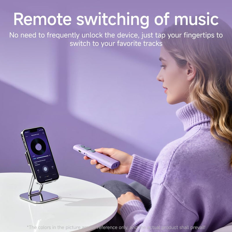 E3 Controls Bluetooth Page Flipping, Suitable for Smartphones, Mobile Tablets, Computers Tiktok、 Music Switching, Android e-Book Reader XTEINK Reader Flipping Left and Right Pages(Purple) Purple