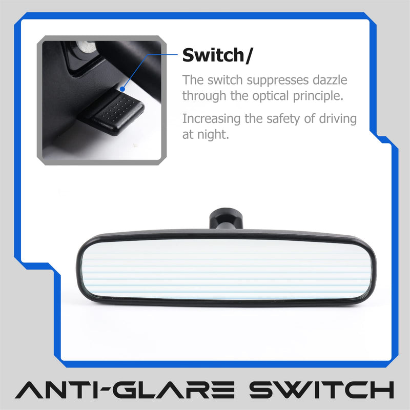 10" OEM Rear view mirror, Day Night Interior RearView Mirror Compatible With Most Car, Toyota Corolla Camry RAV4, Ford Focus Nissan Rogue Altima Sentra Honda CRV Accord KIA Optima Mazda 3 5 6 Miata