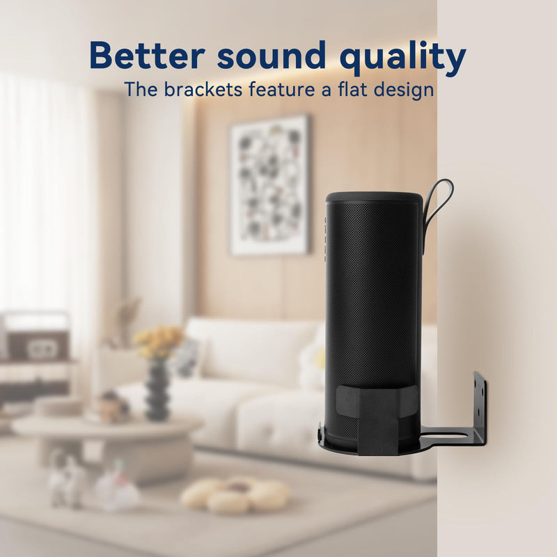 shinar Speaker Wall Mount Bracket Holder Compatible with Sonos Play Black | Metal Mount Accessory Stand Mount-Space Saving Compatible with Play 2026 Bracket Max.10kg Supports the use of Charging Base