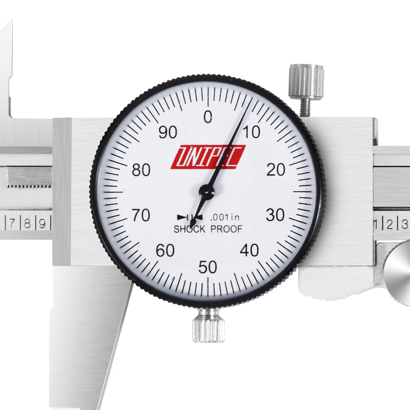 6 inch Dial Caliper, 0.001" Resolution | 0-6 inch Range, Stainless Steel,Shock-Proof Precision Vernier, Hard Carrying Case, For Machinists & DIY 0-6"